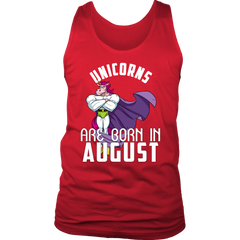 Unicorns Are Born In August Birthday Men Tank Top Shirt Plus Size Official VnSupertramp Apparel