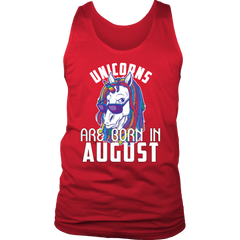 Unicorns Are Born In August Birthday Men Tank Top Shirt Plus Size Official VnSupertramp Apparel