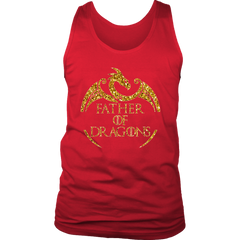 VnSupertramp Father of Dragons Men Tank Top T-Shirt Plus Size For Father's Day Dragon Fans Gift Family Matching Tees - D2