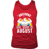 Image of Unicorns Are Born In August Birthday Men Tank Top Shirt Plus Size Official VnSupertramp Apparel