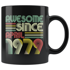 VnSupertramp Vintage April May June July 40th Birthday 1979 Personalized Black Coffee Mug 11oz