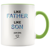 Image of [TL] Funny Coffee Mugs Like Father Like Son uh-oh Father's Day Gift Present For Son Novelty Humour Joke Birthday Christmas Cups Family Mug 11 oz Ceramic Coffee Mug Tea cup