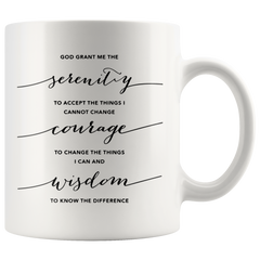 [TL] Andaz Press Modern Christian Bible Verses 11oz. Coffee Mug Gift, Serenity Courage Wisdom Prayer, 1-Pack, Biblical Quotes Minimalist Gift for New Couple Bride Groom Wedding