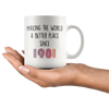 Image of [TL] Funny 40th Birthday Giving for Women and Men 1981 Turning 40 Years Old Happy Birthday Coffee Mug Ceramic Cup 11oz