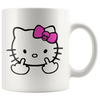 Image of [TL] Hello Kitty Middle Finger Coffee Mug Fuck You