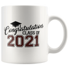 Image of [TL] Congratulations Class of 2021 Mug-Graduation 2021 Mug, Senior 2021 Mug, Graduation Mug, Grad Gift for Men and Women, Class of 2021 Mug 11 oz White