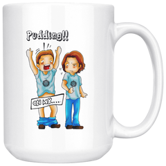 [Teelaunch] NovemberGlory Pudding #Supernatural oh My Funny Dark Fantasy Dean Winchester Sam Winchester Crowley Castiel Funny Gift Coffee Mugs