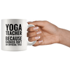 Image of [Teelaunch] Andaz Press 11oz Coffee Mug Teacher Gag Gift, Yoga Teacher Because Badass Isn't an Official Title, 1-Pack, Funny Witty Coffee Cup Birthday Christmas Graduation Present Ideas