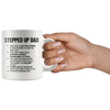 Image of [TL] Fathers Day Coffee Mug Stepped Up Dad One Who Made The Choice Awesome Birthday Anniversary Best Fathers Day Present For Foster Father Step Dad Men 64W5YD