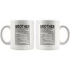 Image of [TL] Graduation Gifts for Brother Nutritional Facts Label Funny Gifts for Brother Gag Gift Coffee Mug Tea Cup White