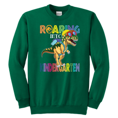 VnSupertramp Roaring Kindergarten Dinosaur Youth Sweatshirt Back to School Gift