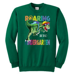 VnSupertramp Roaring Kindergarten Dinosaur Youth Sweatshirt Back to School Gift