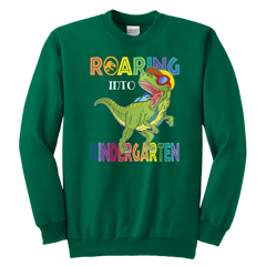 VnSupertramp Roaring Kindergarten Dinosaur Youth Sweatshirt Back to School Gift