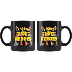 OFFICIAL VnSupertramp I Train Superheroes Black Coffee Mug 11oz - Premium Ceramic Cup - VnSupertramp Apparel Accessories