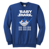 Image of Official VnSupertramp Baby Shark Youth Crewneck Sweatshirt Doo Doo Doo Apparel