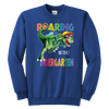 Image of VnSupertramp Roaring Kindergarten Dinosaur Youth Sweatshirt Back to School Gift