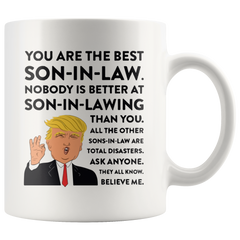 [Teelaunch] Andaz Press 11oz. Funny President Trump Coffee Mug Gift, Best Son-in-Law, Son-in-Lawing, 1-Pack, Includes Gift Box, Birthday Christmas Novelty Ideas for MAGA Republican Democrats