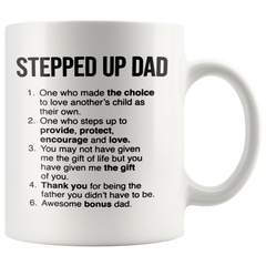 [TL] Fathers Day Coffee Mug Stepped Up Dad One Who Made The Choice Awesome Birthday Anniversary Best Fathers Day Present For Foster Father Step Dad Men 64W5YD