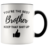 Image of [TL] YouNique Designs Funny Brother Mug, 11 Ounces, Brother Gifts from Sister and Brother (Black Handle)