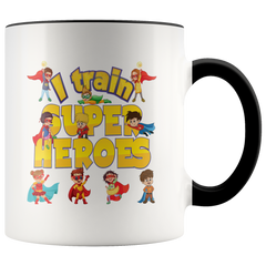 OFFICIAL VnSupertramp I Train Superheroes White Accent Coffee Mug 11oz - Premium Ceramic Cup Multicolor Choices - VnSupertramp Apparel Accessories