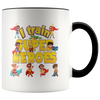 Image of OFFICIAL VnSupertramp I Train Superheroes White Accent Coffee Mug 11oz - Premium Ceramic Cup Multicolor Choices - VnSupertramp Apparel Accessories