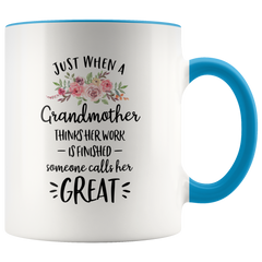 [TL] YouNique Designs Great Grandma Announcement Mug, 11 Ounces, Pregnancy Announcement Great Grandparents (Black Handle)