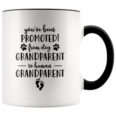 [TL] YouNique Designs Pregnancy Announcement for Grandparents Coffee Mug, 11 Ounces, Soon to Be Grandparents Baby Announcement