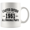 Image of [TL] Mug 1961-60th Birthday Gifts Limited Edition Made In 1961 All Original Parts Coffee Mug-1961-0071-White 11oz