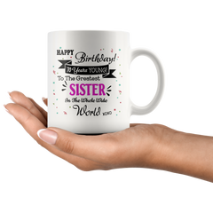 [TL] Umabum 70th Happy Birthday Gift Mug to My Special Sister 70 Years Old Birthday Year Present for Best Ever Sister from Brother Sis Bro Sibling Coffee