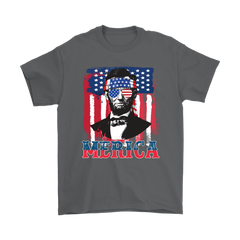 VnSupertramp 4th Of July Abe Lincoln Graphic Funny Men T-Shirt Plus Size XL-5XL Merica Patriotic Gift - D1