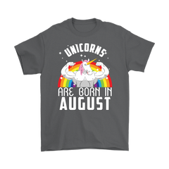 Unicorns Are Born In August Men Shirt Plus Size 2XL-5XL Official VnSupertramp Apparel