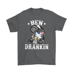 VnSupertramp 4th Of July Day Drinkin' Like Benjamin Franklin Funny Men T-Shirt Plus Size XL-5XL Patriotic Gift - D2