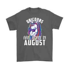 Unicorns Are Born In August Men Shirt Plus Size 2XL-5XL Official VnSupertramp Apparel