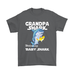 VnSupertramp Grandpa Shark and Baby Shark Personalized Name Birthday Shirt - D3