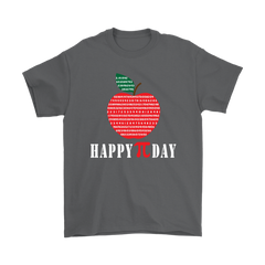 VnSupertramp Happy Pi Day Apple Men T-Shirt for Math Geek Nerd Plus Size XL-5XL