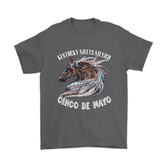 VnSupertramp Cinco de Mayo Kentucky Horse Race Men T-Shirt Plus Size XL-5XL Sombrero Derby Mexico - D1