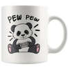 Image of [TL] Pew Pew Gamer Panda Mug, Funny Gaming Coffee Cup For Gamer Men Women, Cute Video Game Gift Idea For Gamers And Panda Lovers