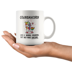 [TL] Grandmacorn Funny Coffee Mug Best Mother's Day Gift for Grandma from Daughter Son Granddaughter Grandson Grandkids Top Birthday Gifts For Grandmother Mimi Nana Gigi Novelty Cup Gag Gifts for Christmas