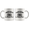 Image of [TL] Mug 1961-60th Birthday Gifts Limited Edition Made In 1961 All Original Parts Coffee Mug-1961-0071-White 11oz