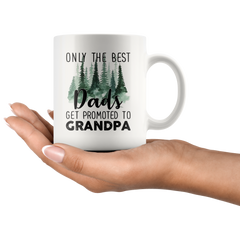 [TL]  Only The Best Dads Get Promoted to Grandpa Series Mark Cup Ceramic Coffee Mug Funny Novelty Office Coffee Cup 11 oz