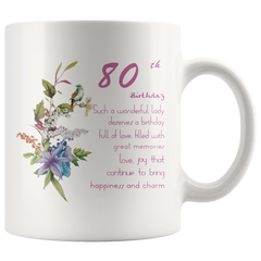 [TL] 80th Birthday Gifts for Women - 1941 Birthday Gifts for Women, 80 Years Old Birthday Gifts Coffee Mug for Mom, Wife, Friend, Sister, Her, Colleague, Coworker - 11oz