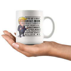 [TL] YouNique Designs Trump Mom Mug, 11 Ounces, Trump Coffee Mug Wife, Best Mom Ever Cup