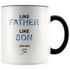 Image of [TL] Funny Coffee Mugs Like Father Like Son uh-oh Father's Day Gift Present For Son Novelty Humour Joke Birthday Christmas Cups Family Mug 11 oz Ceramic Coffee Mug Tea cup