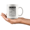 Image of [Teelaunch] Engineering Gifts Engineer Nutritional Facts Label Science Math Gift Coffee Mug Tea Cup White