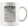 Image of [TL] Graduation Gifts for Brother Nutritional Facts Label Funny Gifts for Brother Gag Gift Coffee Mug Tea Cup White