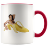 Image of [TEELAUNCH] Nicolas Cage Banana Meme - Funny Nicolas Cage - Accent Mug Mug Personalized White Ceramic Cup 11oz Celebrate, Microwaveable & Top Shelf Dishwasher Safe- BPA-Free.