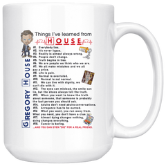 [TL] NovemberGlory Things I've Learned from Dr. Gregory Medical Drama House M.D. James Wilson Robert Chase Lisa Cuddy Funny Gift Coffee Mugs 11oz