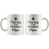 Image of [Teelaunch] This Lady is One Awesome Mom Funny Mothers Birthday Day Gift 11oz Coffee Mug by Funchious