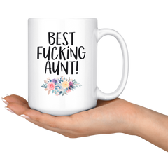 [TL] Aunt Gift, Aunt Mug, Best Fucking Aunt Coffee Mug, Gift For Aunt, New Aunt, Sister Gift, Birth Announcement, Pregnancy Reveal, New Aunty 15oz