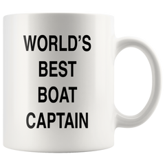 [TL] Worlds Best Boat Captain Mug | Worlds Best Boat Boat Captain Coffee Cup |Boating Accessories | Gifts for Boat Lovers | Boat Present